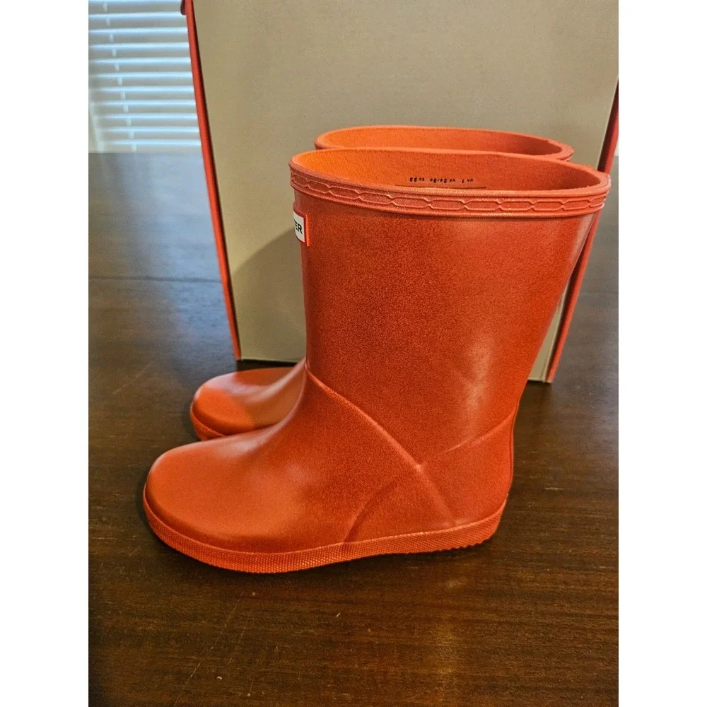 Hunter Boots 2 Boys 3 Girls Kids Original First Classic Nebula Rainboot Red Tang